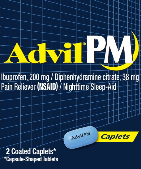 Advil Pm- Diphenhydramine Citrate And Ibuprofen Tablet, Coated